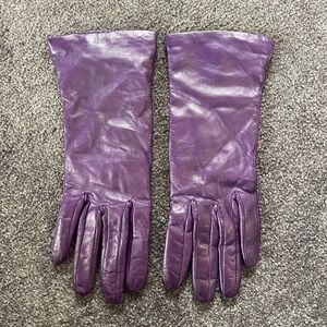 Nordstrom Shiny Purple Leather Gloves